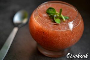 Soupe été tomate, melon & basilic | ©Yood (Good food good mood for you)