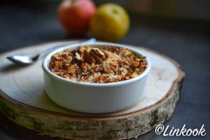 Crumble sain de pommes & prune à l Okara | ©Yood (Good food good mood for you)